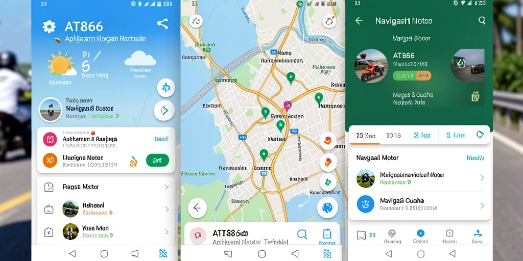Screenshot antarmuka AT866 yang menunjukkan fitur navigasi motor.