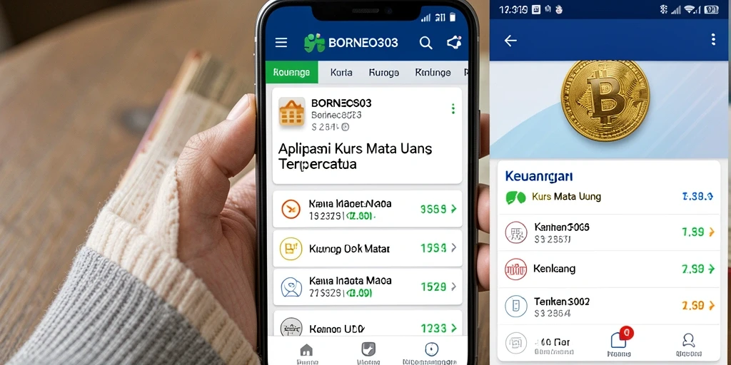 Tampilan antarmuka aplikasi BORNEO303 yang user-friendly untuk kurs mata uang.