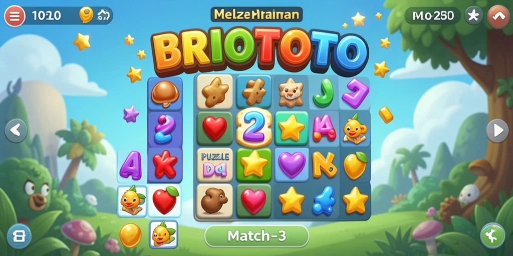 Antarmuka permainan BRIOTOTO yang menarik dan intuitif.
