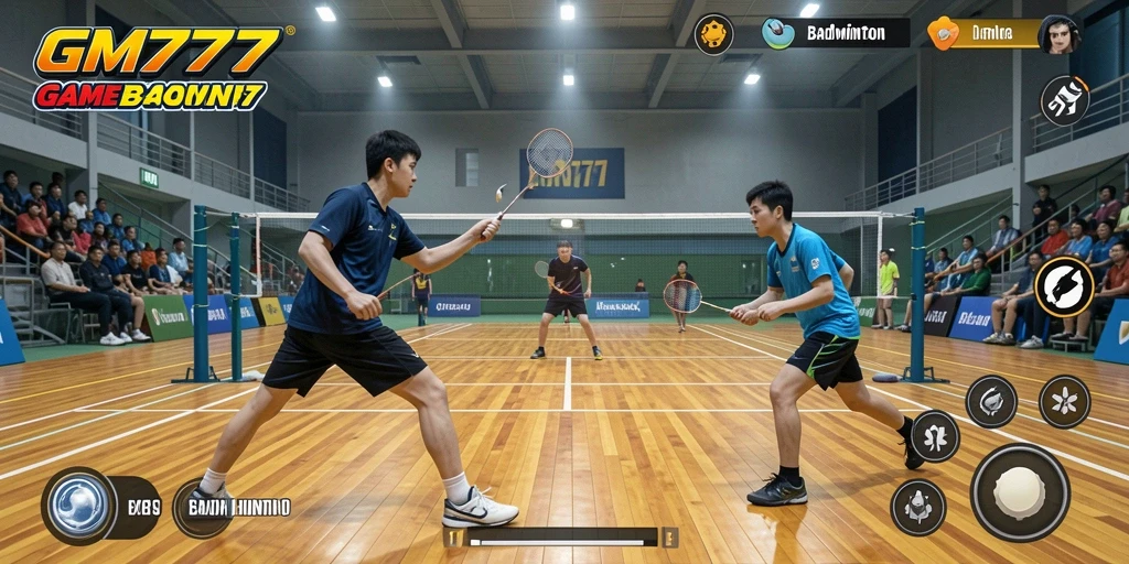 Antarmuka GM777 yang menarik saat bermain badminton.