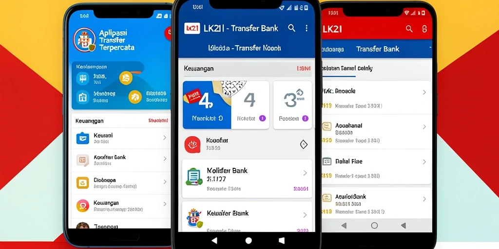 Antarmuka LK21 yang sederhana dan intuitif untuk Transfer Bank.