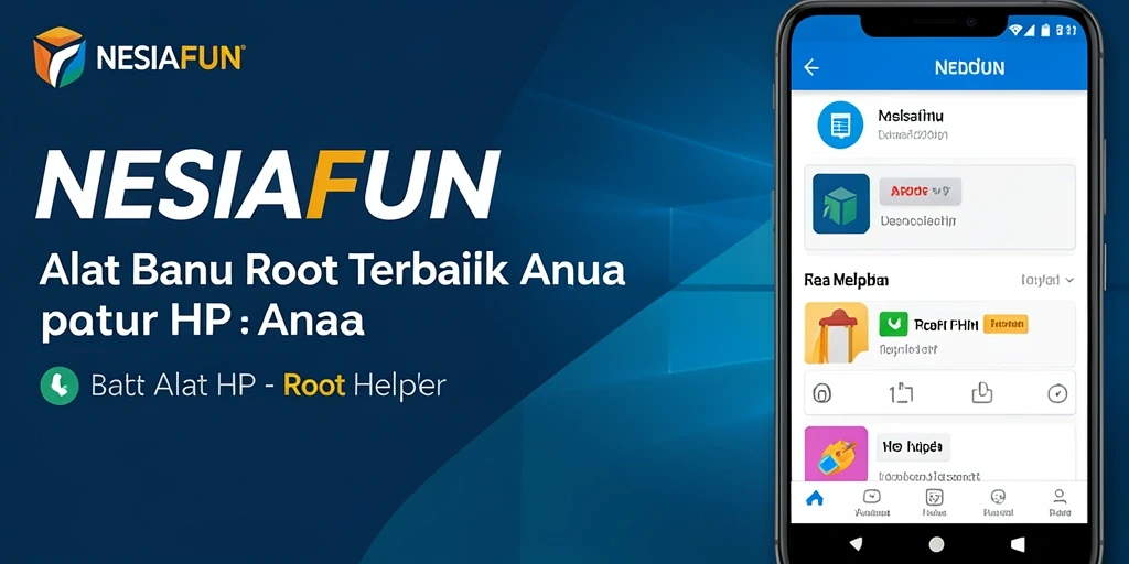 Tampilan antarmuka NESIAFUN yang sederhana dan informatif.