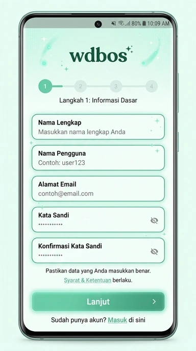 Panduan Registrasi Akun Baru wdbos untuk Pengguna Android