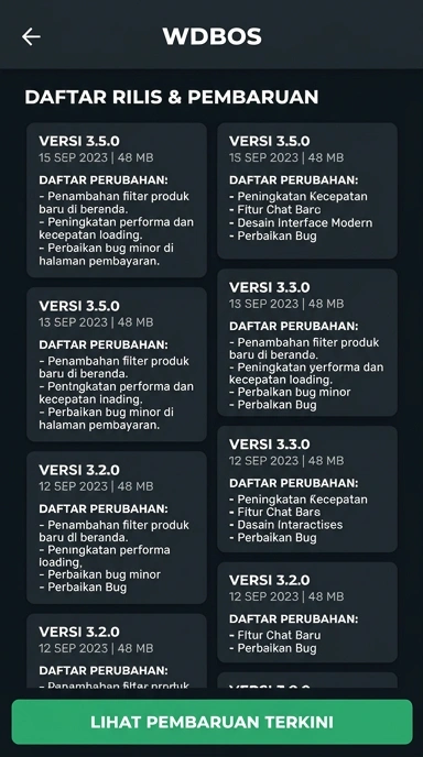 Riwayat Versi wdbos untuk Pengguna Android